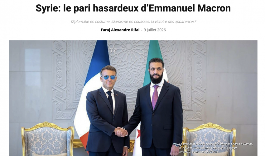 Article de Faraj Alexandre Rifai dans Causeur