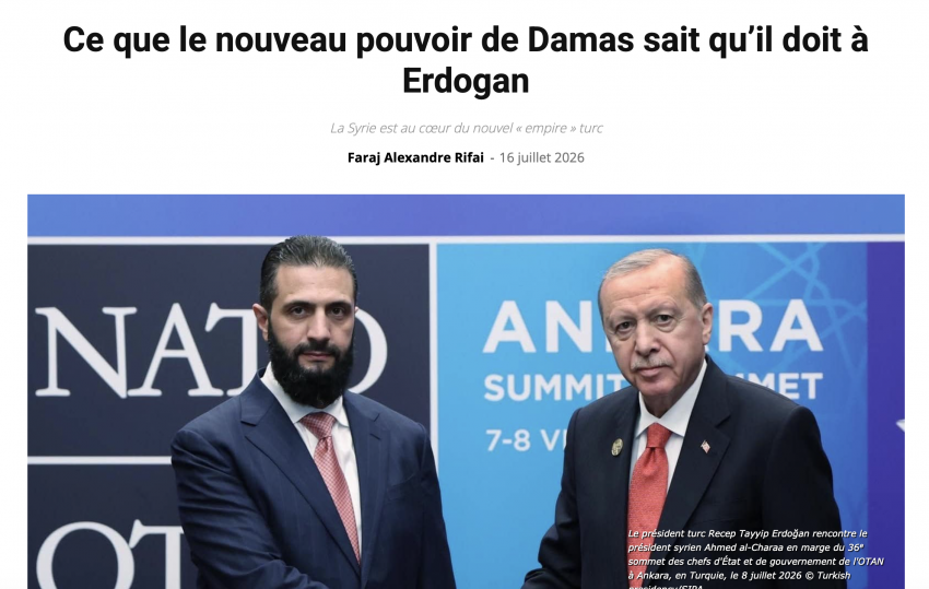 Article de Faraj Alexandre Rifai dans Causeur